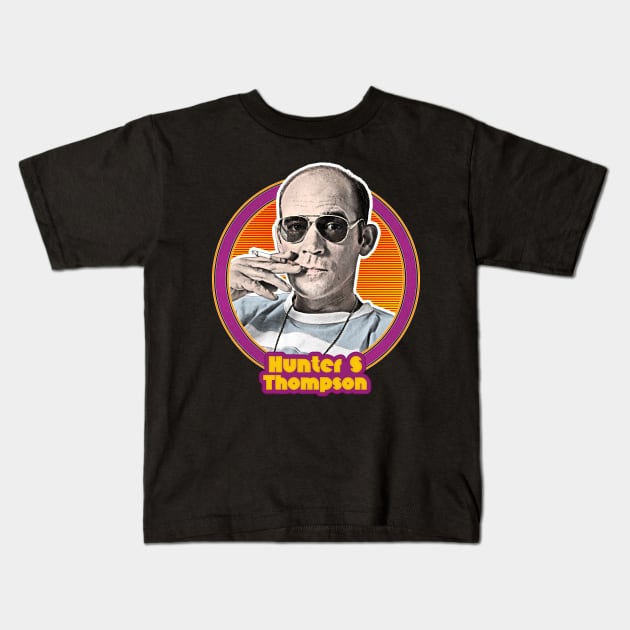 Hunter S Thompson // Retro Styled Fan Art Design Kids T-Shirt by DankFutura